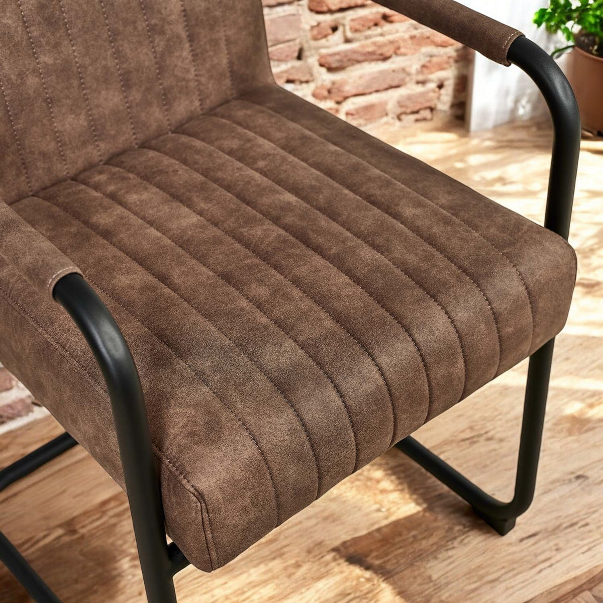Adele Pocket Sprung Dining Chair - Light Brown (Set of 2)