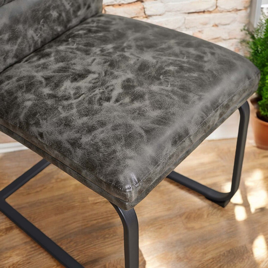 Industrial Dining Chair - Grey (Set of 2)