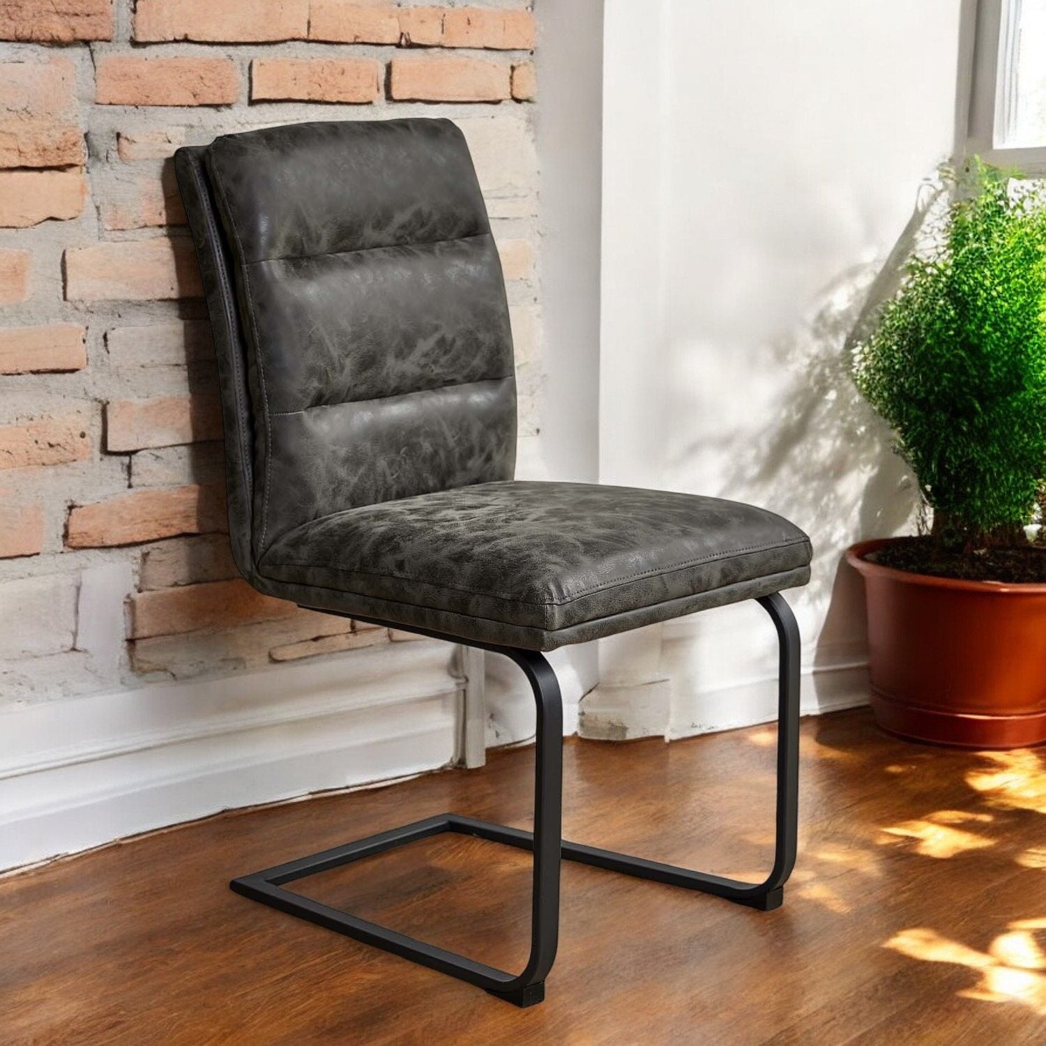Industrial Dining Chair - Grey (Set of 2)