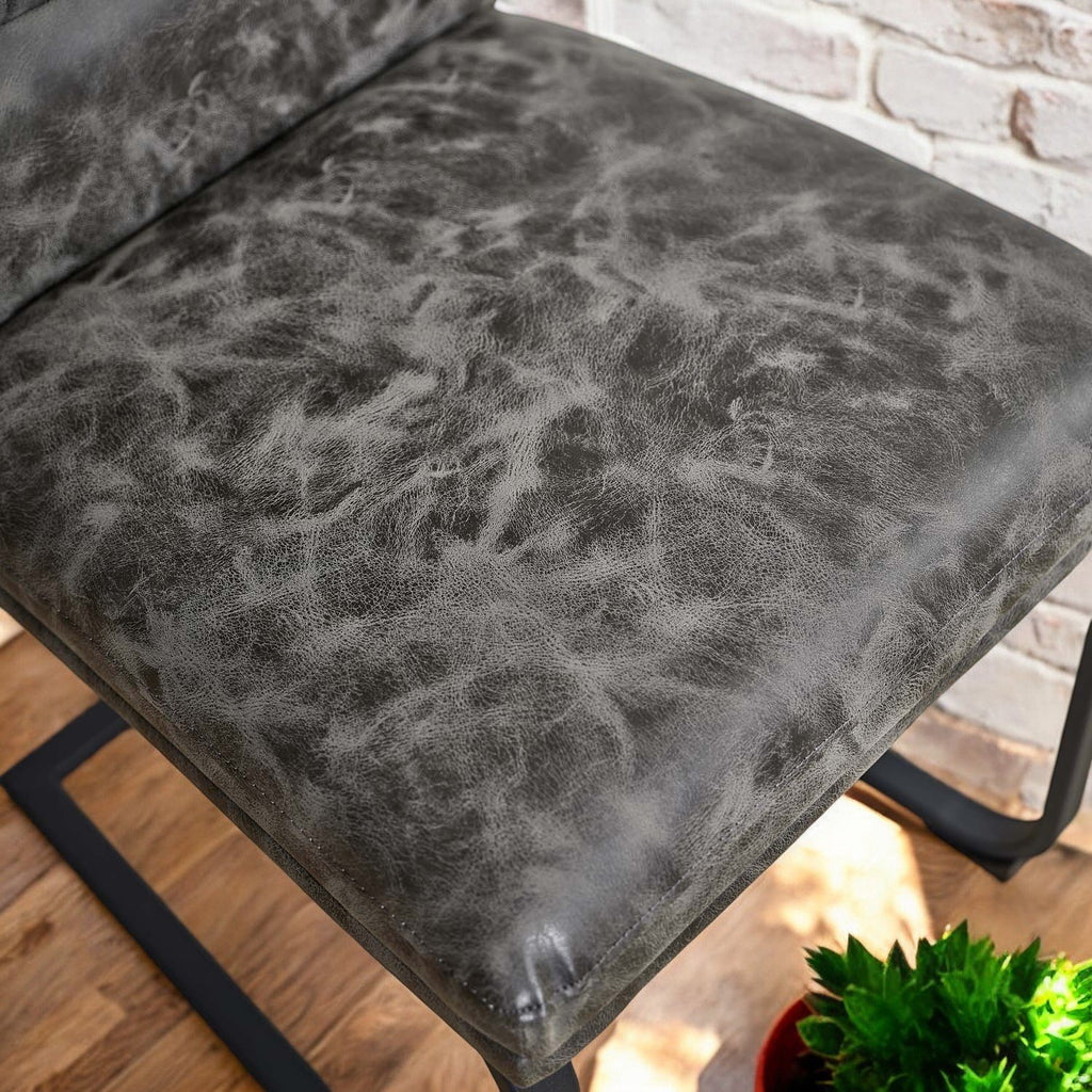 Industrial Dining Chair - Grey (Set of 2)