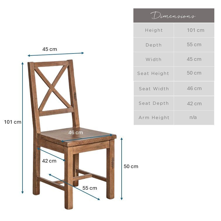 Adelaide Wooden Dining Chair (Set of 2)