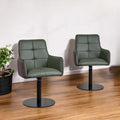Arno Green Real Leather Dining Chair (Set of 2)