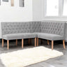 Boston Corner Bench in Grey (Left Hand Facing)