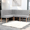 Boston Corner Bench in Grey (Right Hand Facing)