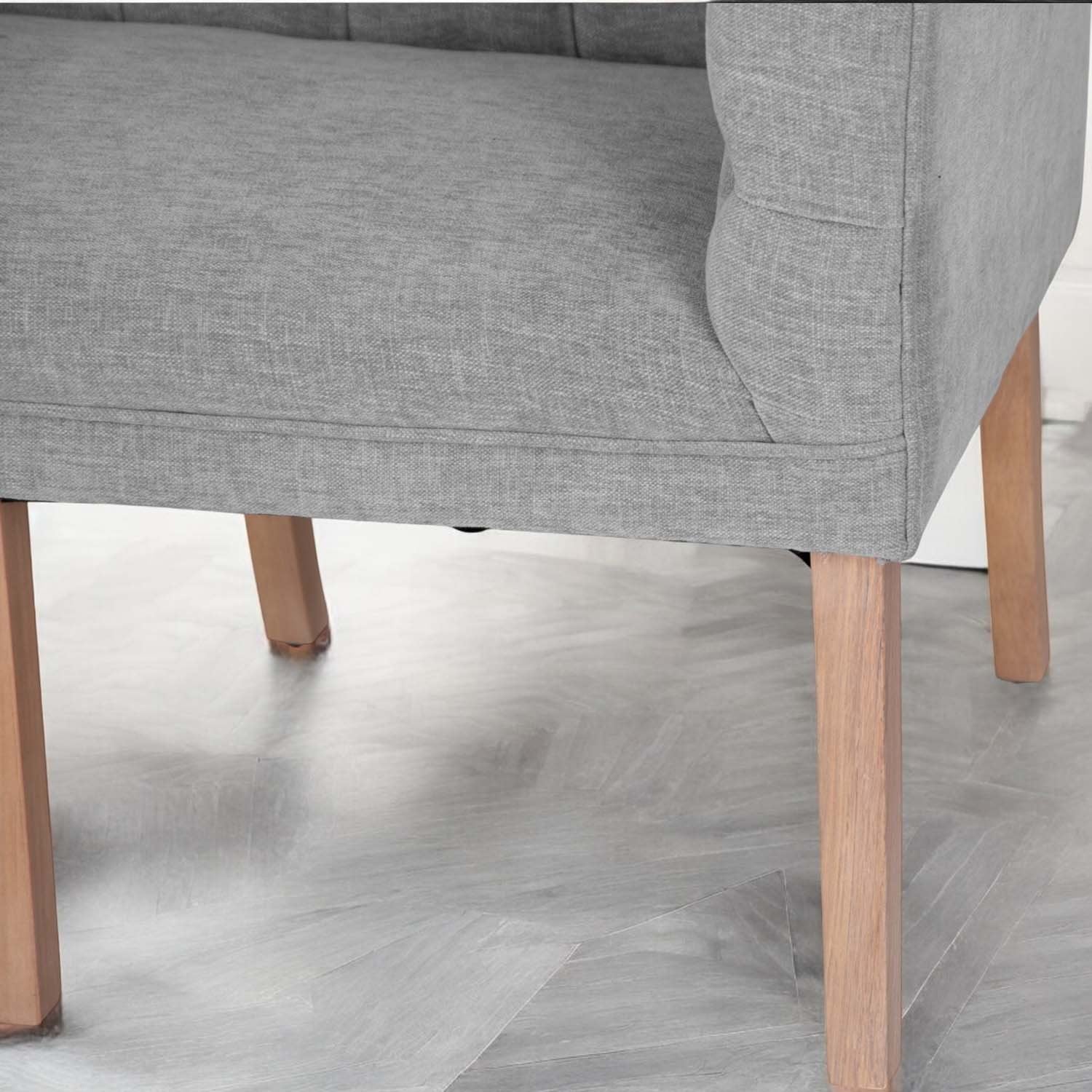 Boston Corner Bench in Grey (Right Hand Facing)