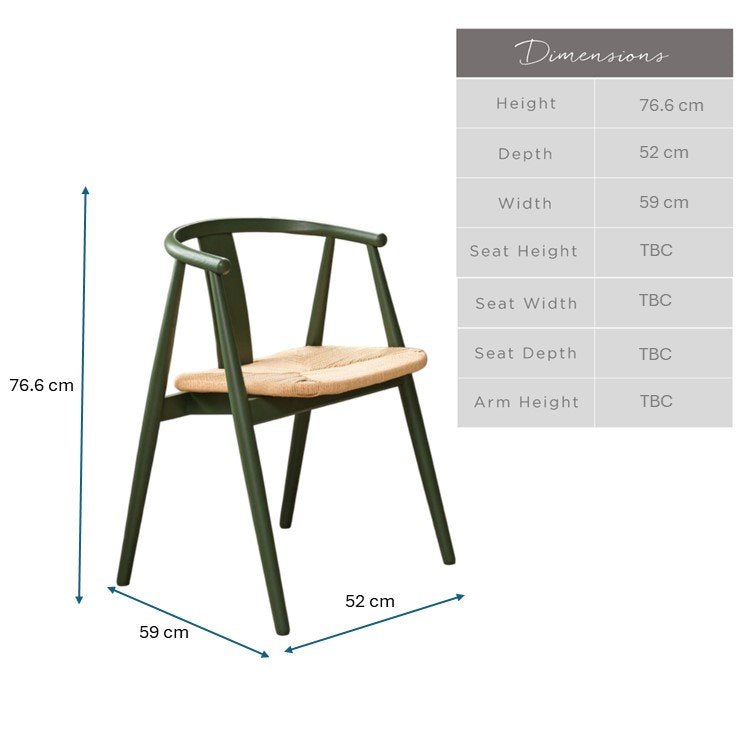 Long Island Dining Chair - Olive Green (Set of 2)