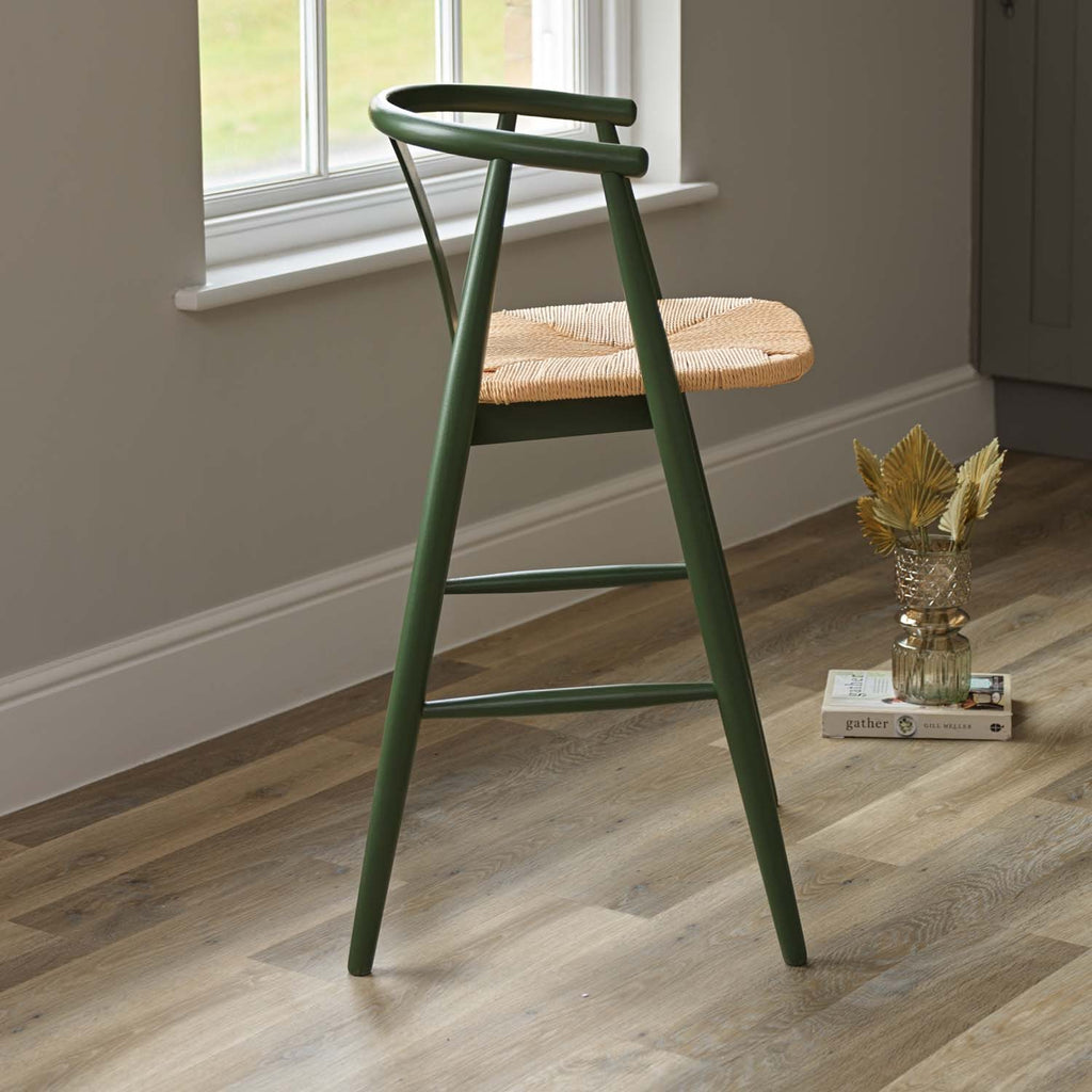 Long Island Bar Stool - Olive Green