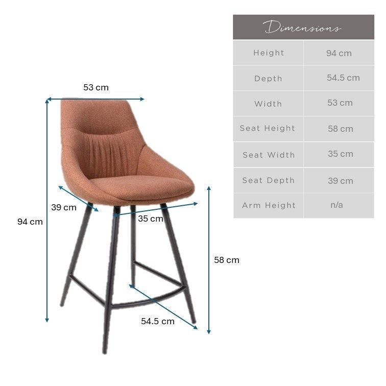 Detroit Brick Counter Chair (Set of 2)