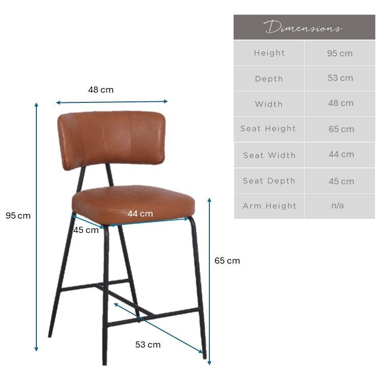 Admiral Caramel Bar Stool