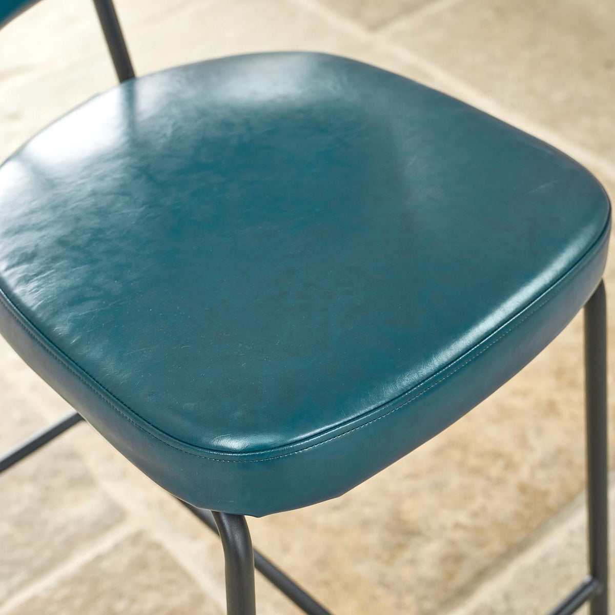 Admiral Dark Blue Bar Stool