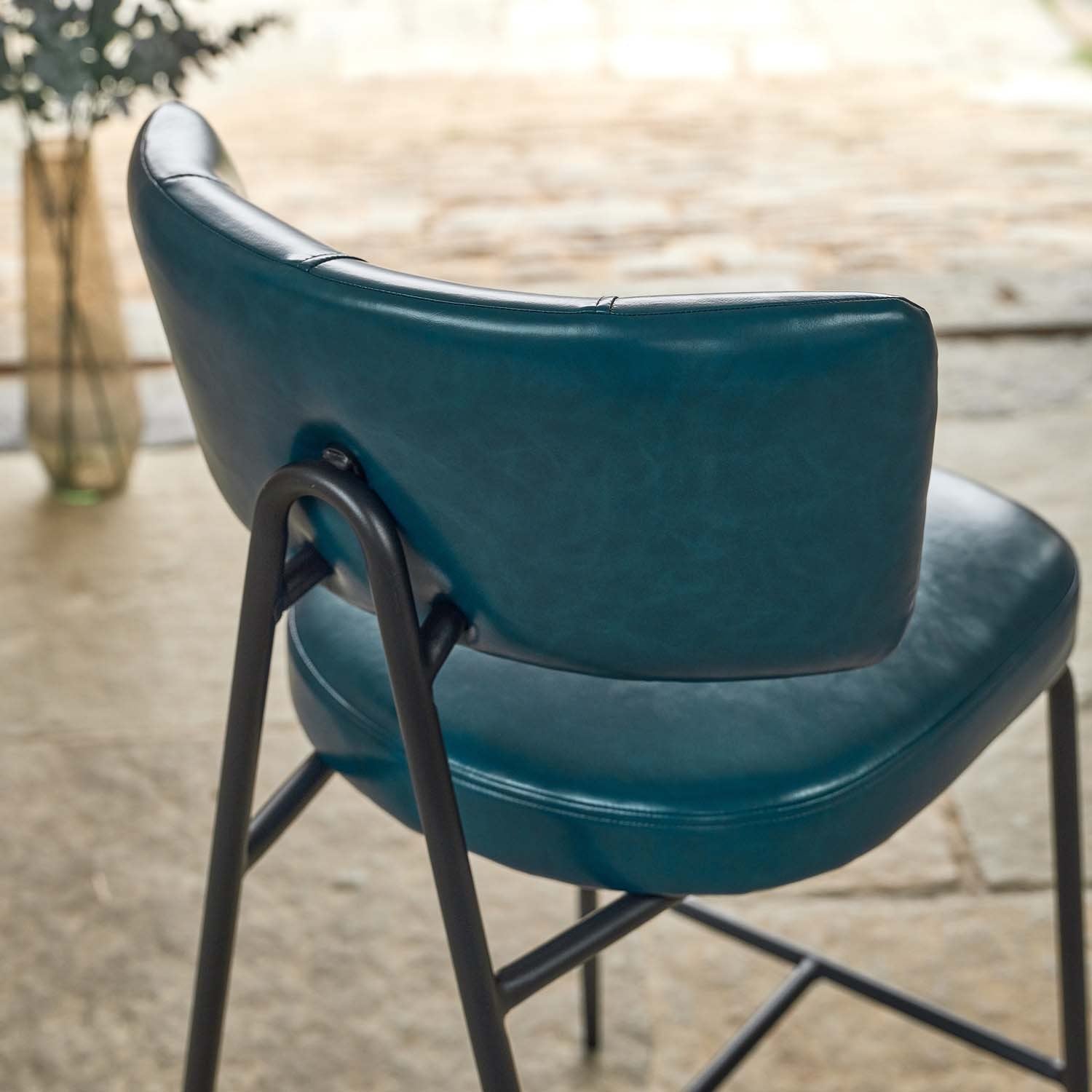 Admiral Dark Blue Bar Stool