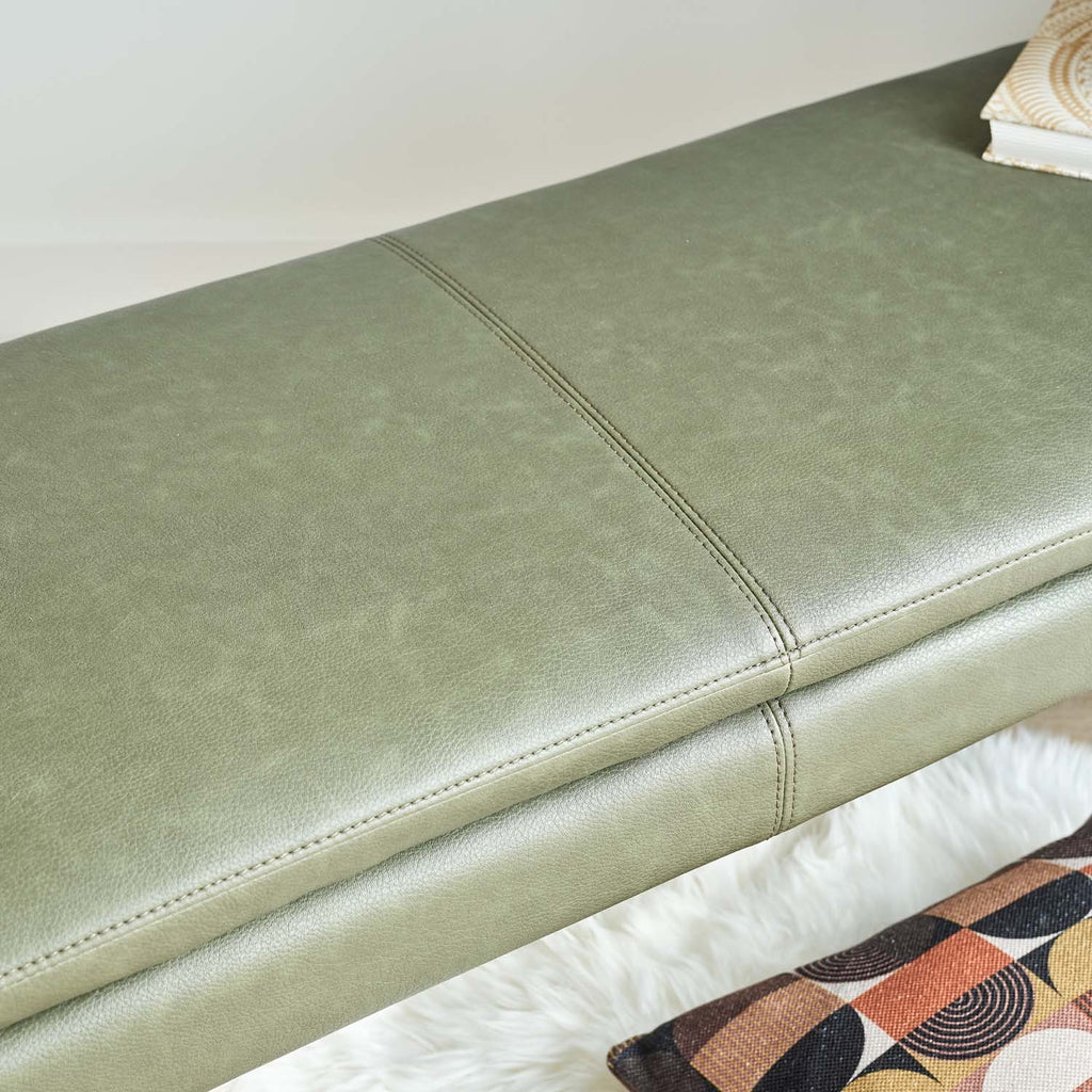 Industrial Bench Seat - Olive Green