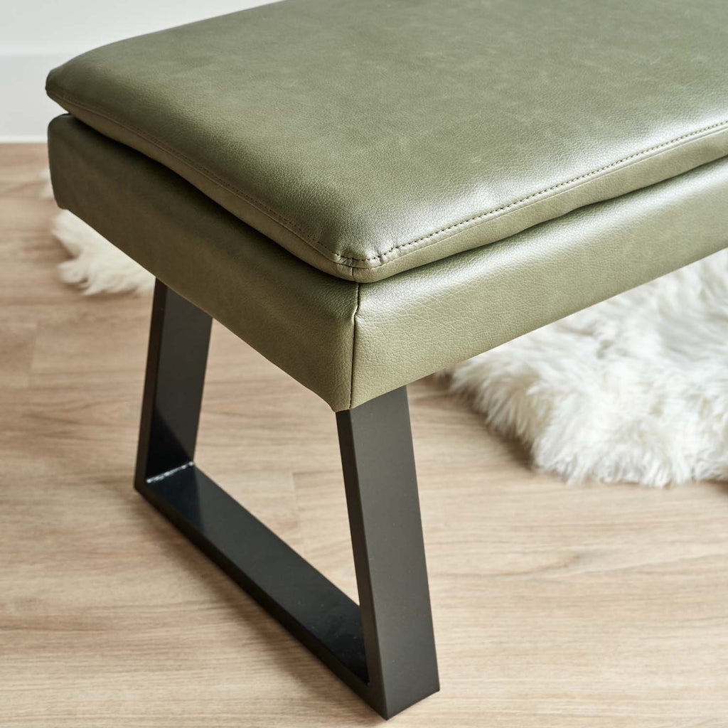 Industrial Bench Seat - Olive Green