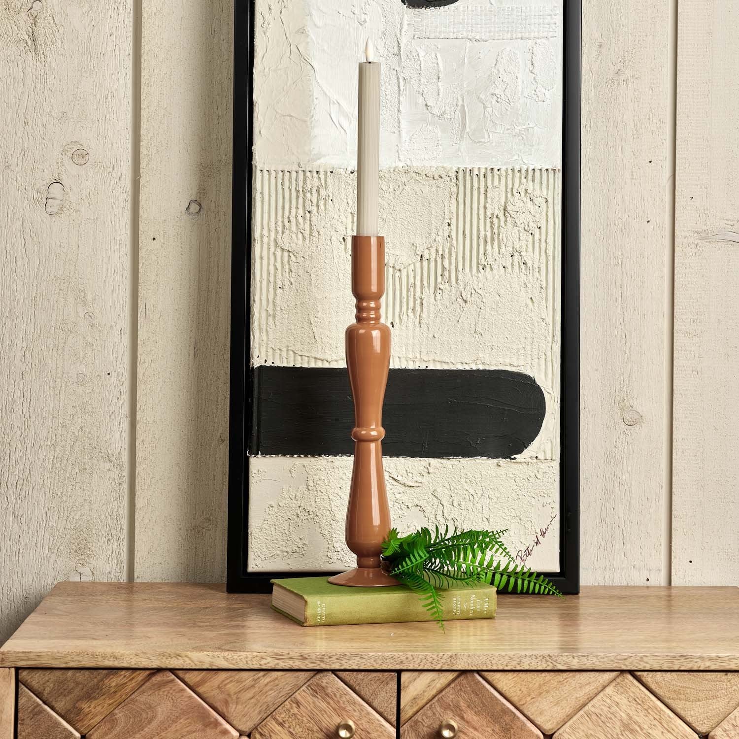 Royal Glass Candle Stick in Passion - Large