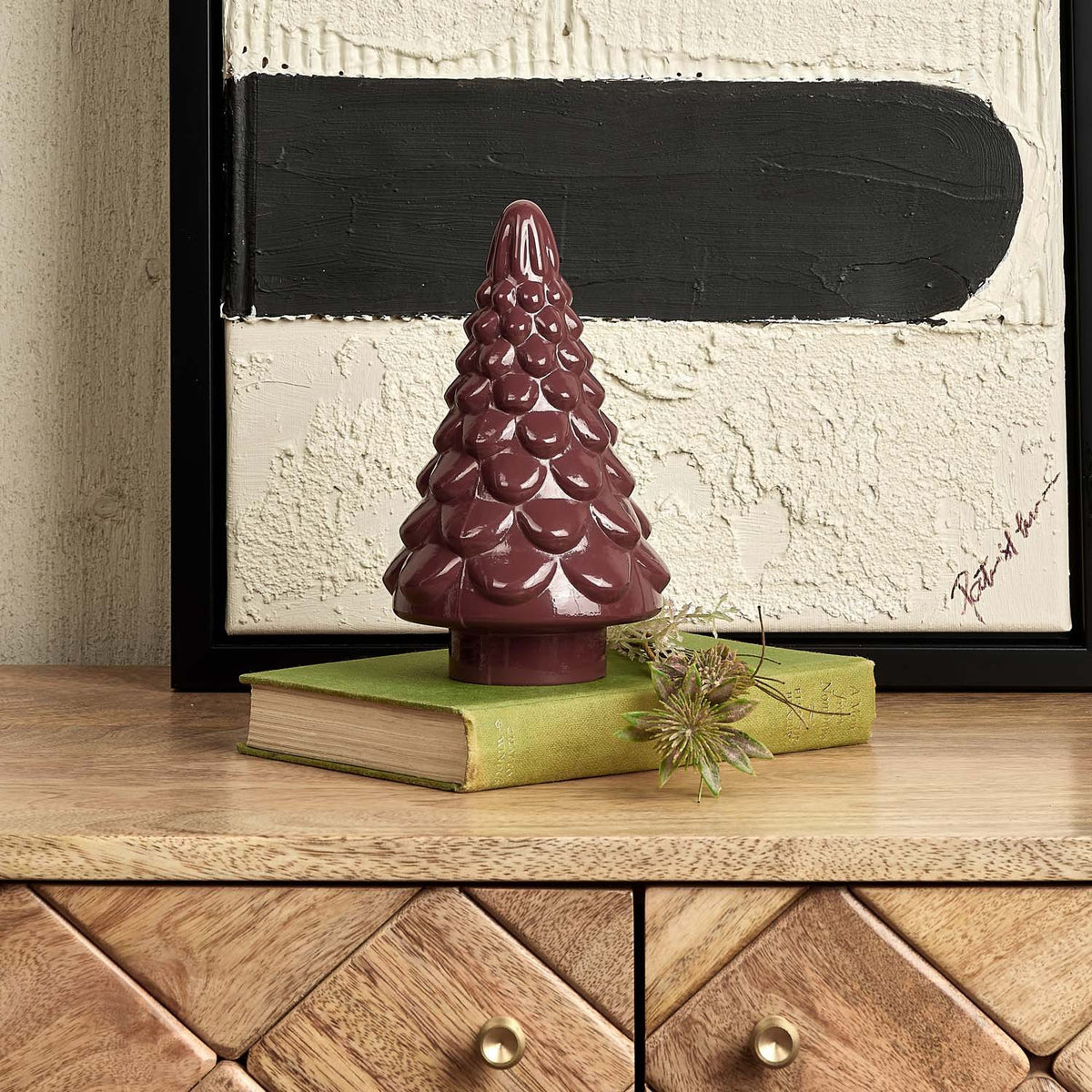 Tree Glass Ornament in Cherry
