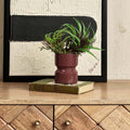 Glass Drum Vase in Cherry - Small