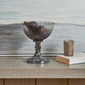 Glass U-Style Fruit Bowl with Base in Luster Grey