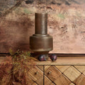 Glass Belly Neck Vase in Rust