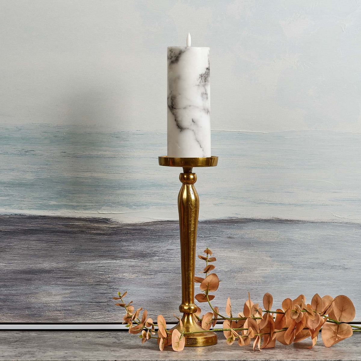 Taper Candle Stand in Gold - Small