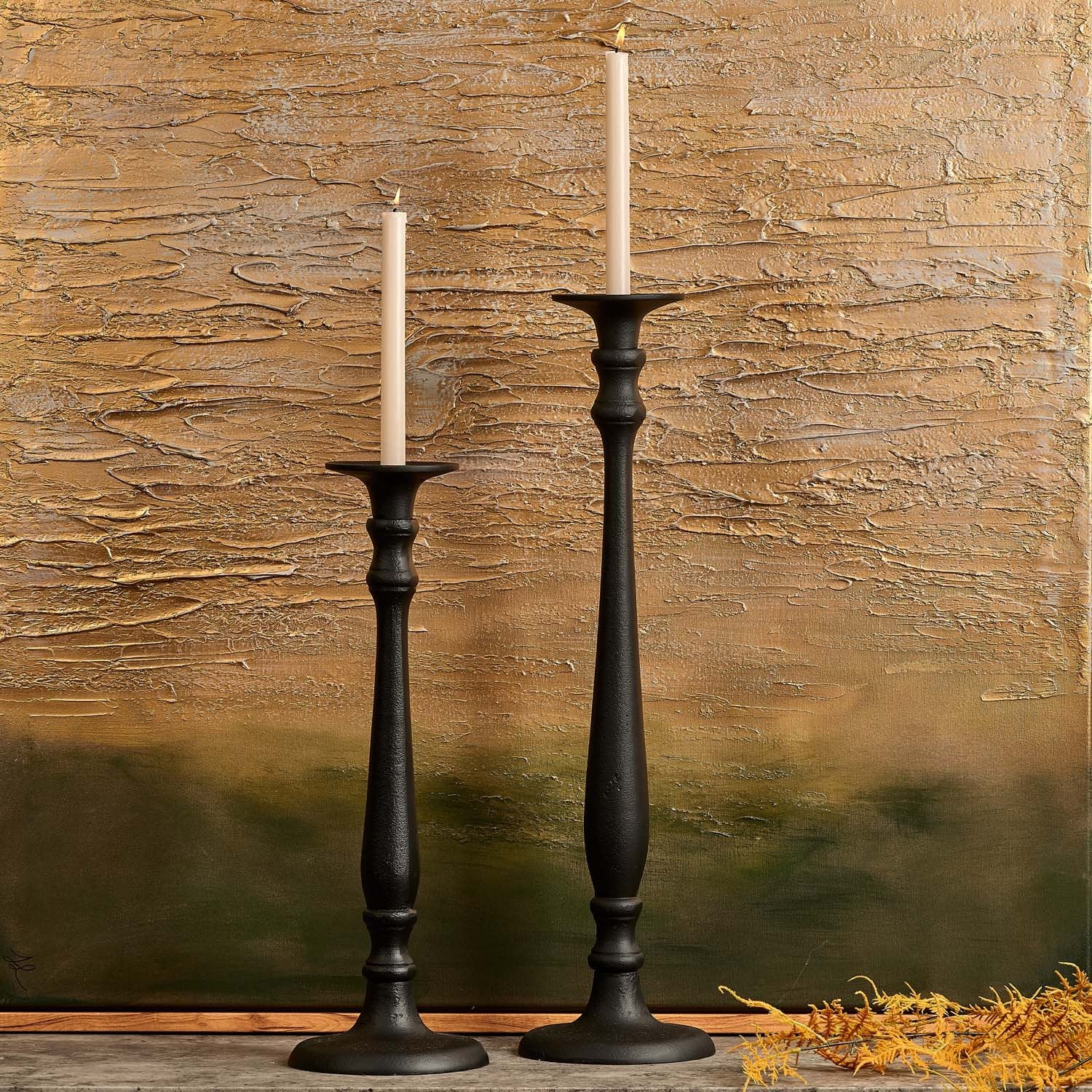 Imperial Candle Stand in Matt Black - Small