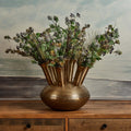 Aluminium Dome Vase in Antique Brass Finish - Medium