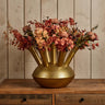 Aluminium Dome Vase in Shiny Brass Finish - Large