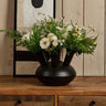 Aluminium Dome Vase in Matt Black Finish - Small