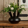 Aluminium Dome Vase in Matt Black Finish - Medium
