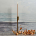 WINE GLASS STYLE CANDLE STAND 30 CM GOLD