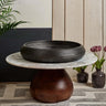 Metal Bowl Tray in Matt Black Finish - Large