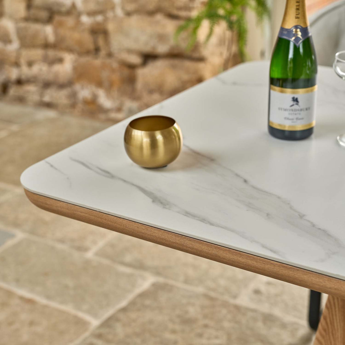Sutton 160cm Dining Table - Ash with Frampton Corner Bench LHF & Flat Bench in White