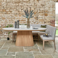 Sutton 200cm Dining Table - Ash with Hampton Corner Bench in Grey LHF