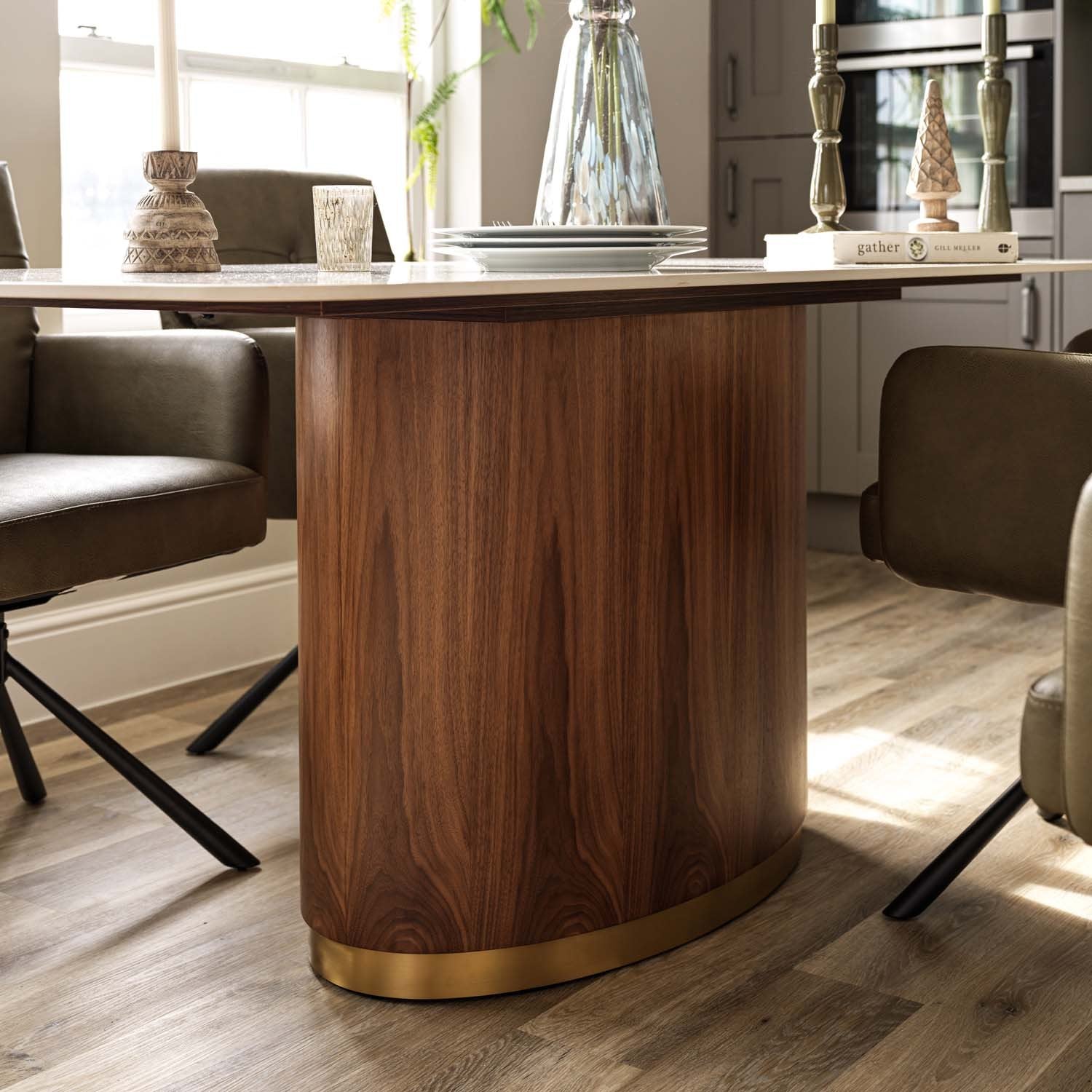 West Bay Dining Table 180cm with 4x Parma Dining Chairs in Olive