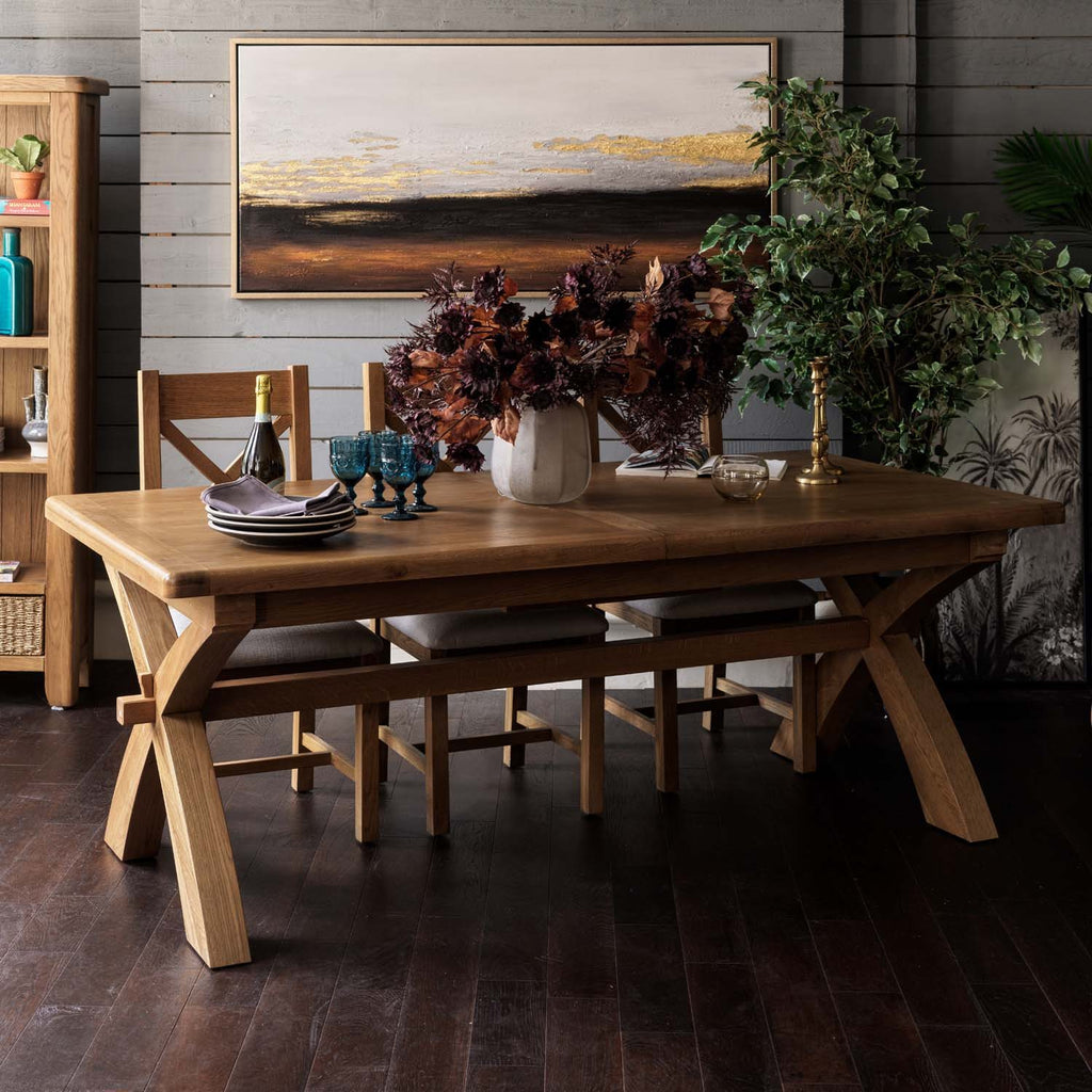 Ledbury 200-250cm Extending Dining Table with X Legs