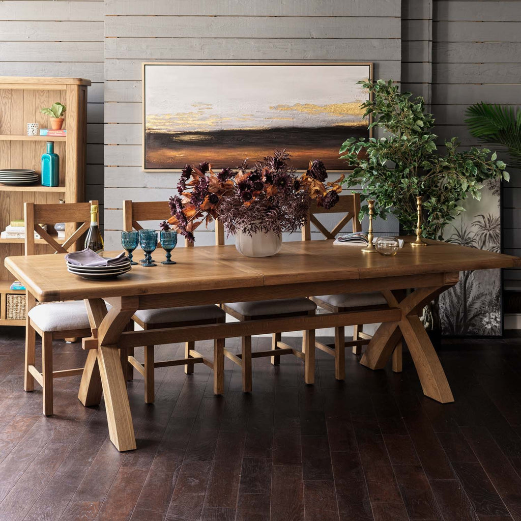 Ledbury 200-250cm Extending Dining Table with X Legs