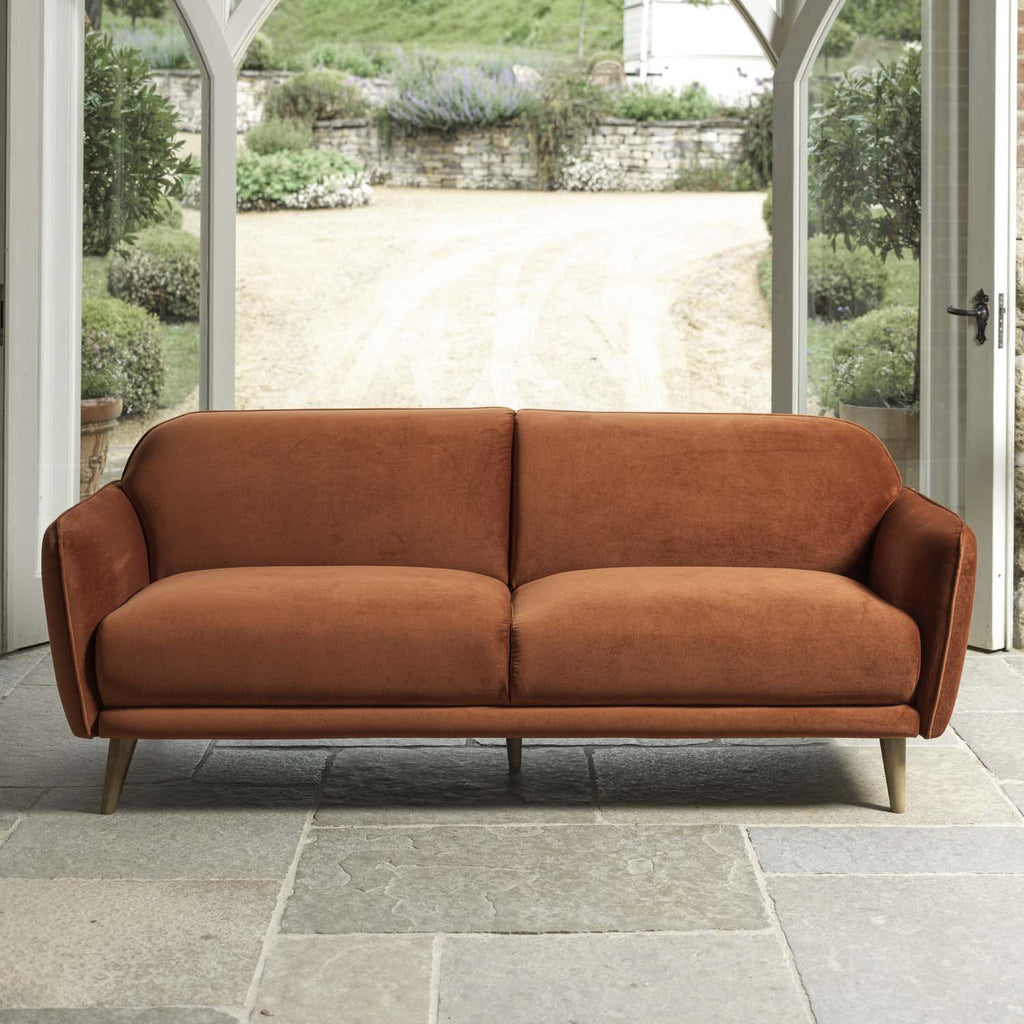 Tamar 3 Seater Sofa in Burnt Orange
