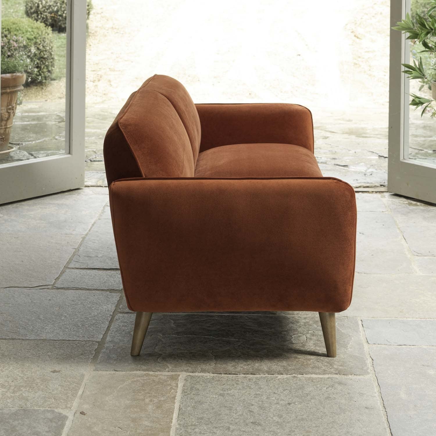 Tamar 3 Seater Sofa in Burnt Orange