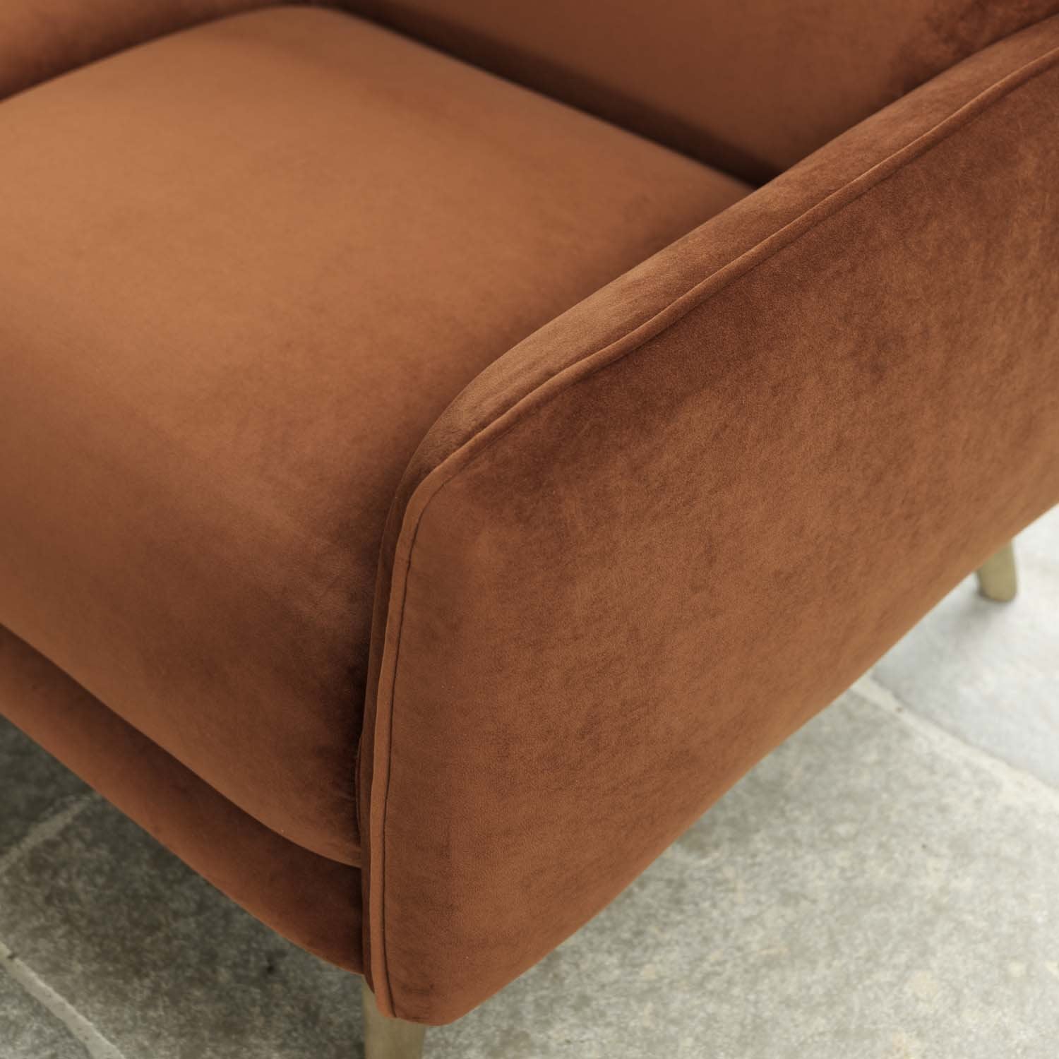 Tamar 2 Seater Sofa in Burnt Orange