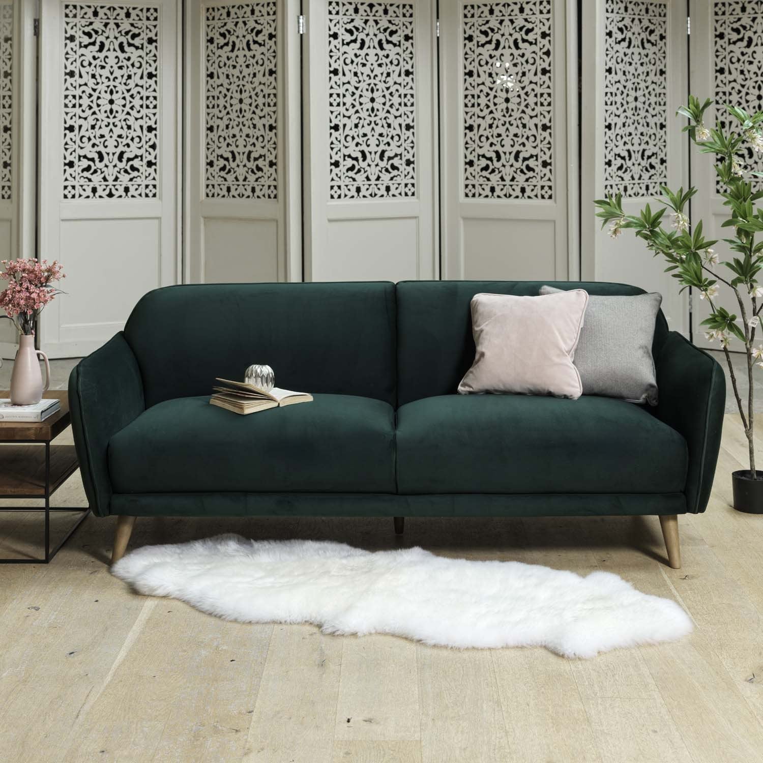 Tamar 3 Seater Sofa in Forest Green