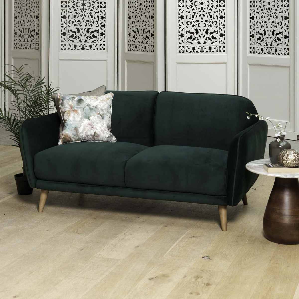 Tamar 2 Seater Sofa in Forest Green