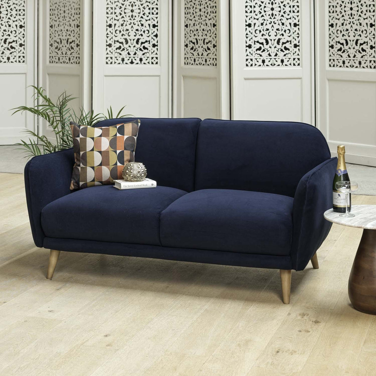 Tamar 2 Seater Sofa in Dark Blue