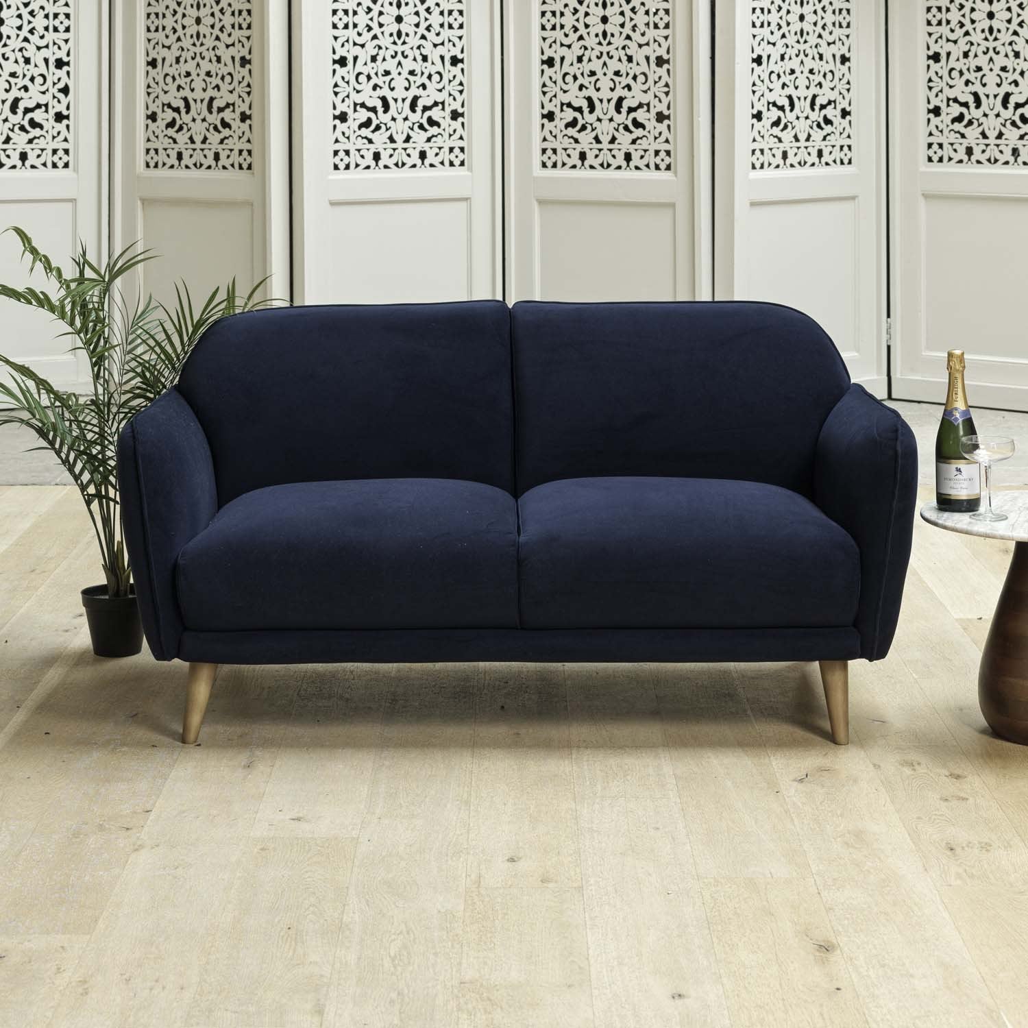 Tamar 2 Seater Sofa in Dark Blue