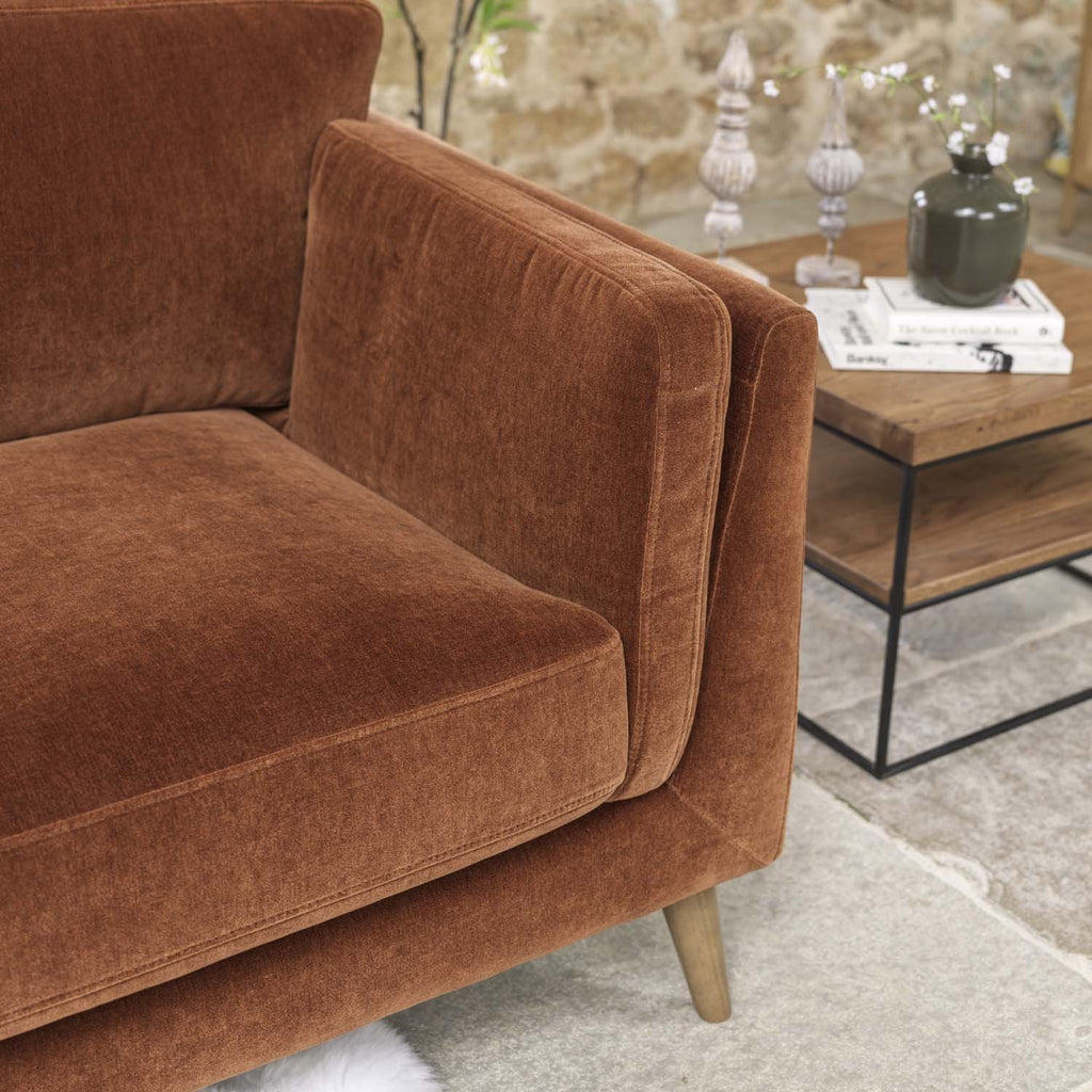 Harris 3 Seater Sofa in Rust