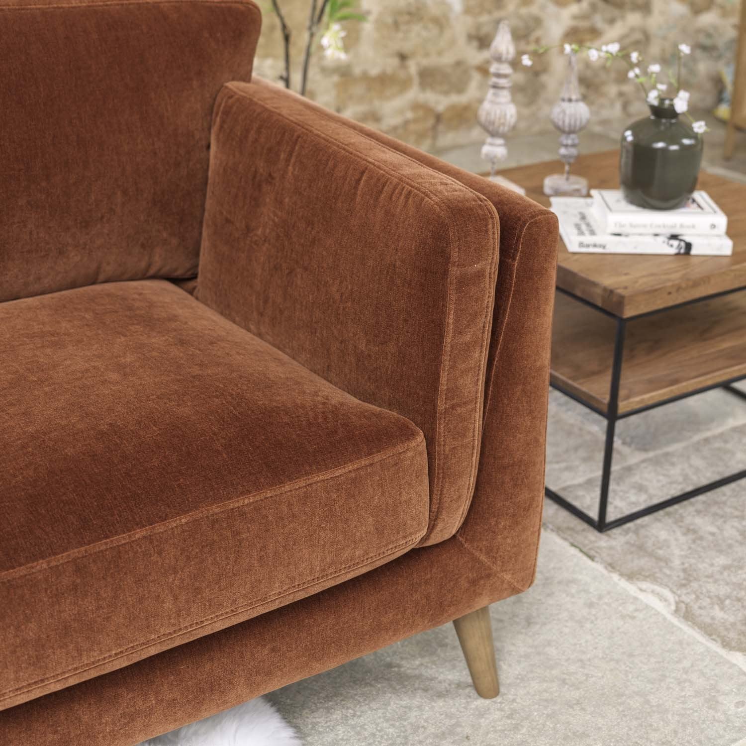 Harris 3 Seater Sofa in Rust