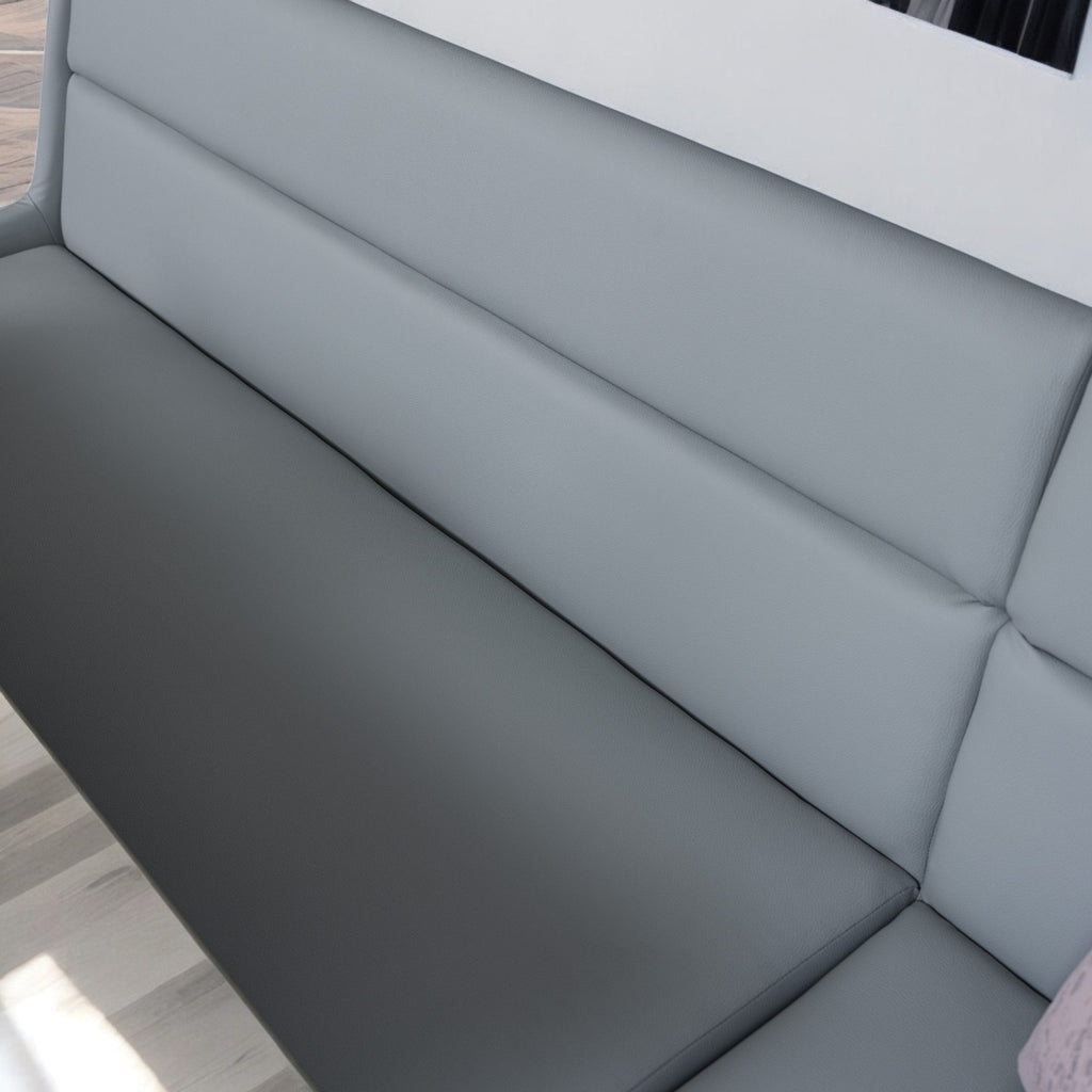 Jupiter 180cm - Faux Concrete - Dining Table & LHF Corner Bench with 2 Dining Chairs in Light Grey