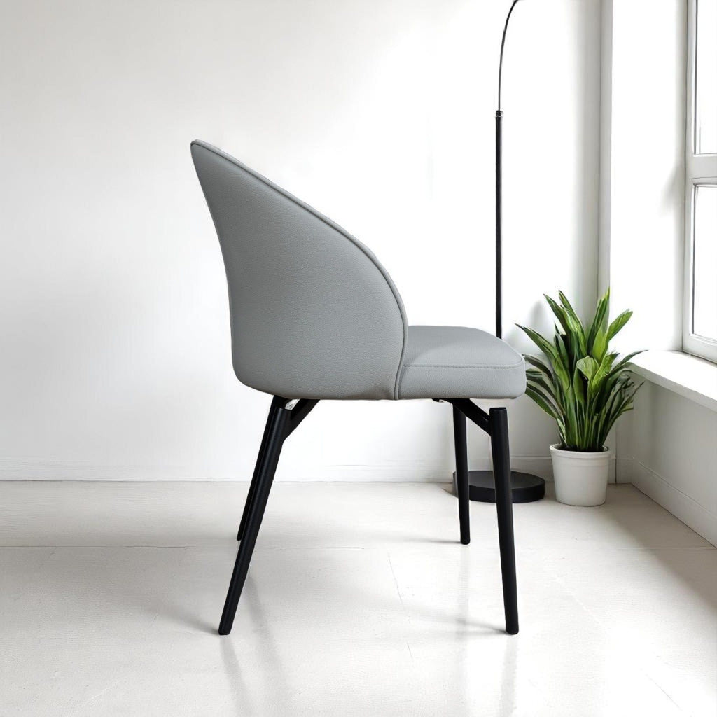 Jupiter 180cm - Faux Concrete - Dining Table & LHF Corner Bench with 2 Dining Chairs in Light Grey