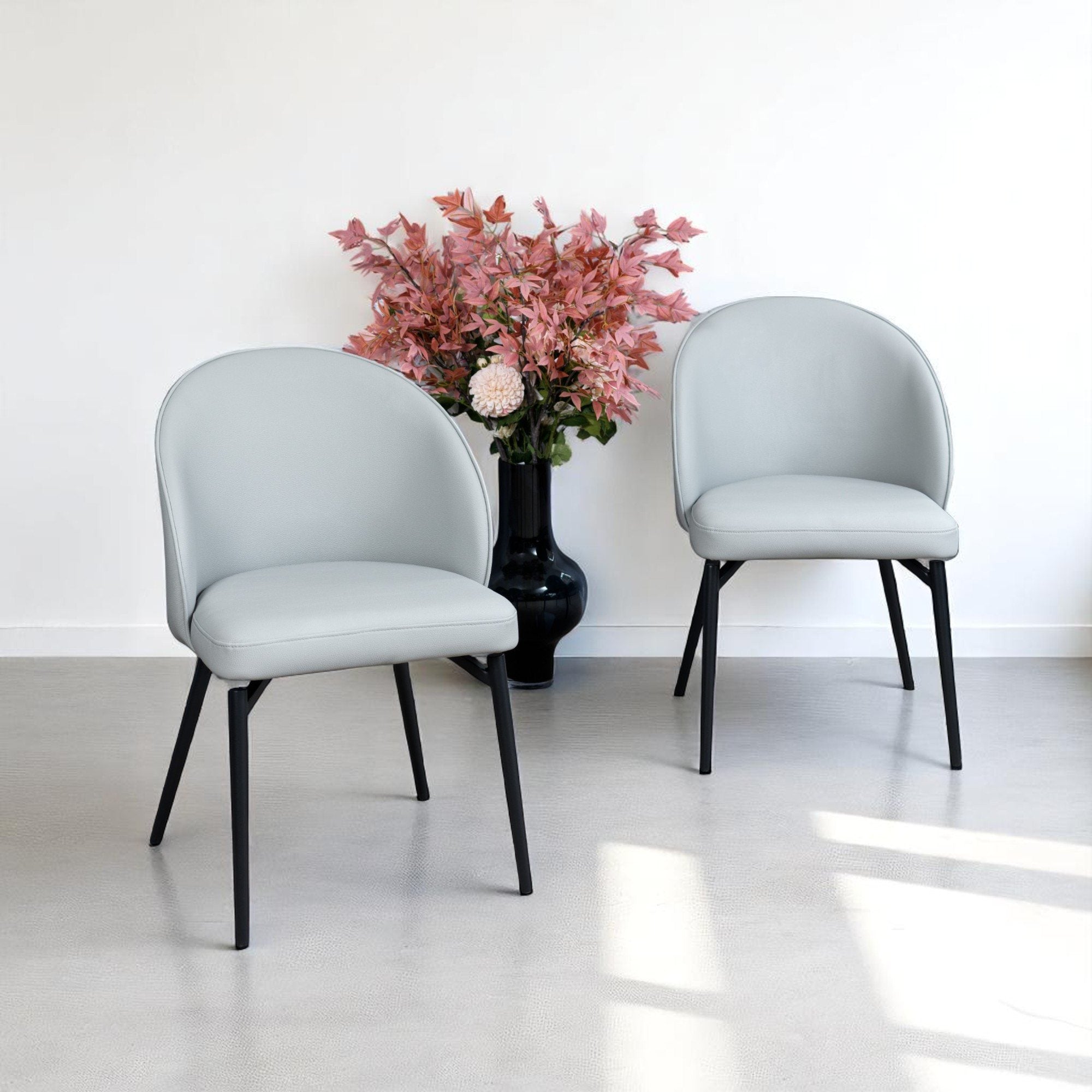 Jupiter 180cm - Faux Concrete - Dining Table & LHF Corner Bench with 2 Dining Chairs in Light Grey