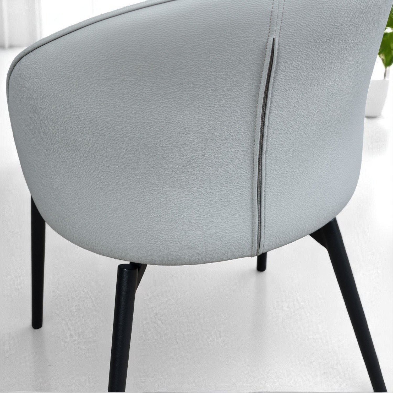 Jupiter 180cm - Faux Concrete - Dining Table & RHF Corner Bench with 2 Dining Chairs in Light Grey