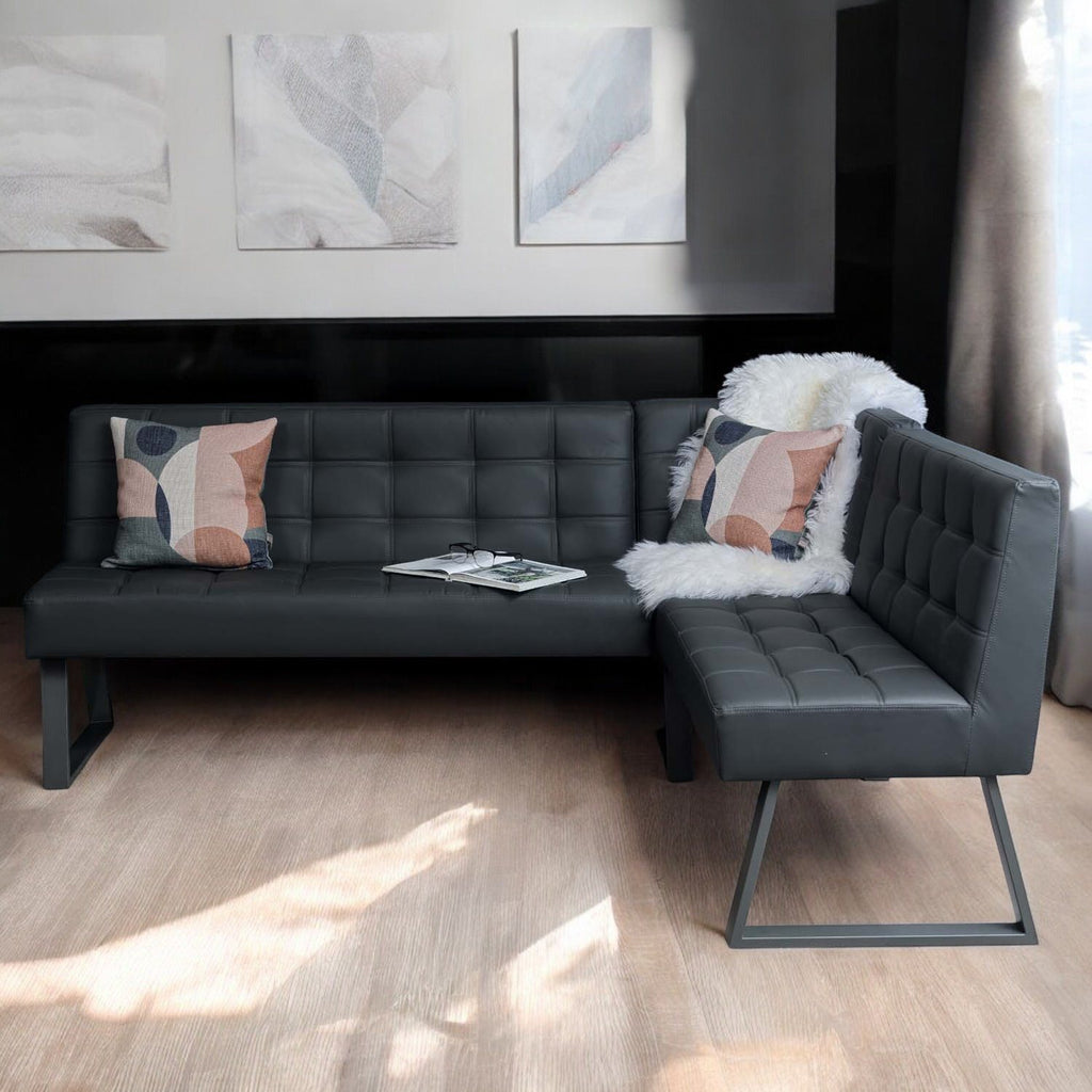 Rubix Corner Bench in Grey