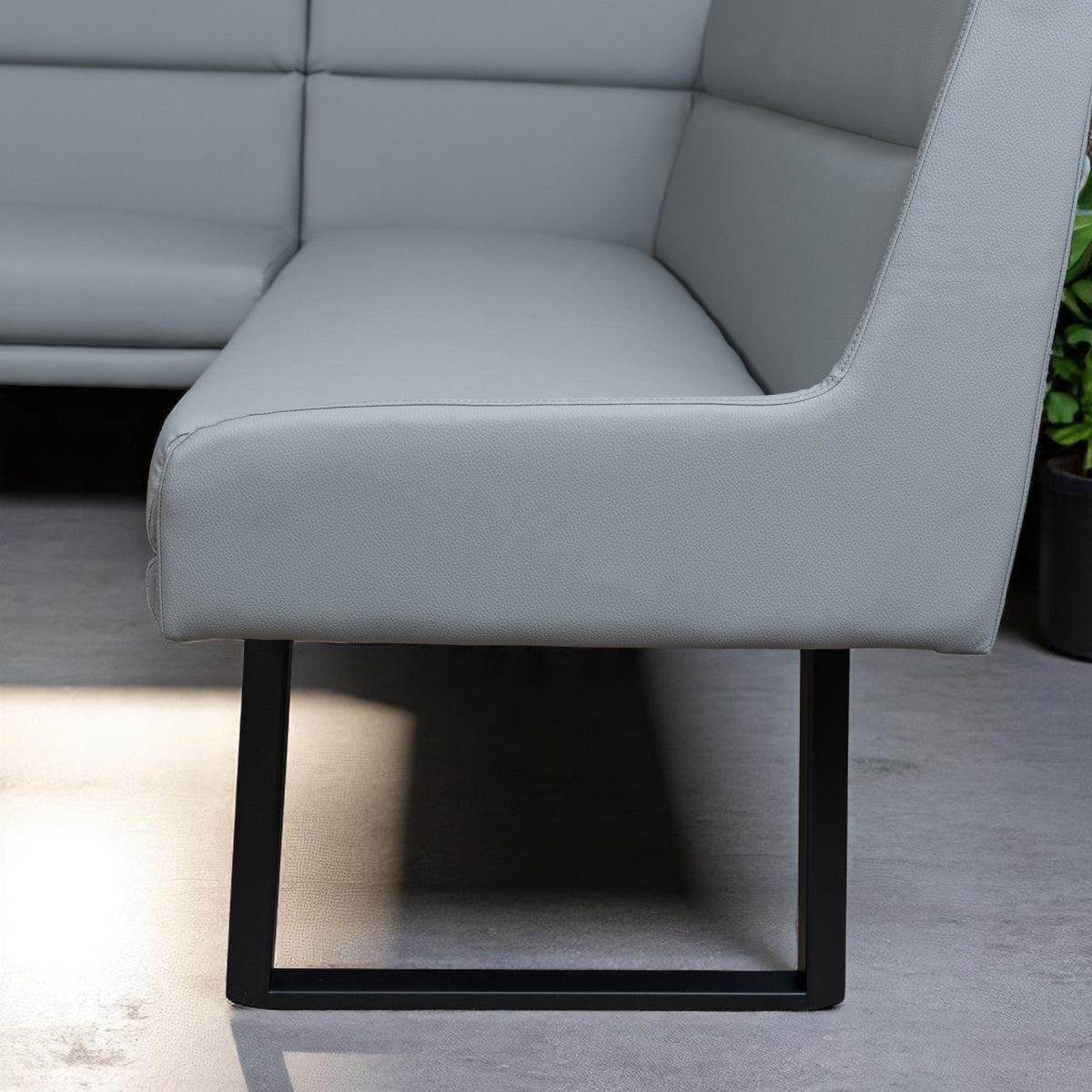 Jupiter Corner Bench in Light Grey LHF